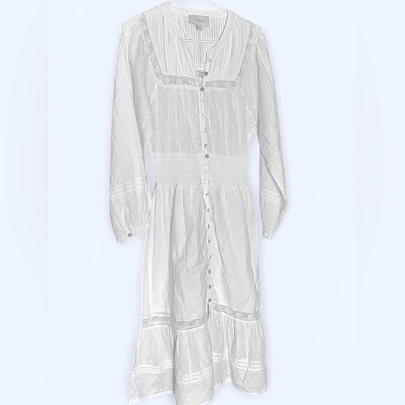 Cleobella Dresses & Skirts - Cleobella Kamela Organic Cotton Midi Long Sleeve Dress